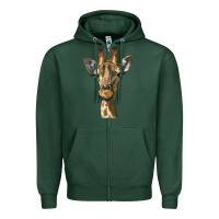 Sports Green giraffe head Zipper Hoodie - LillyAllenDesigns