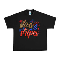 Black stars and stripes Urban Heavy Tee - HRA Design Shop