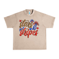 French Oak stars and stripes Urban Heavy Tee - HRA Design Shop