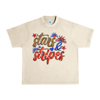 Sandshell stars and stripes Urban Heavy Tee - HRA Design Shop