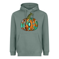 Sage Western cowhide turquoise pumpkin Heavyweight Hoodie - NancyCooperArtShop