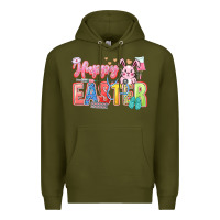 Army Green Happy Easter Nurse Premium Hoodie - LillyAllenDesigns