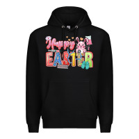 Black Happy Easter Nurse Premium Hoodie - LillyAllenDesigns