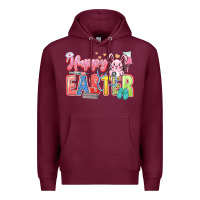 Burgundy Happy Easter Nurse Premium Hoodie - LillyAllenDesigns