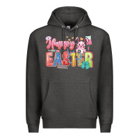 Charcoal Heather Happy Easter Nurse Premium Hoodie - LillyAllenDesigns