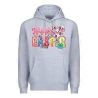 Heather Grey Happy Easter Nurse Premium Hoodie - LillyAllenDesigns