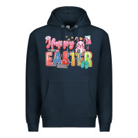 Navy Happy Easter Nurse Premium Hoodie - LillyAllenDesigns