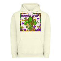 Pigment Pistachio Mardi Gras fleur de lis Urban Hoodie - NancyCooperArtShop