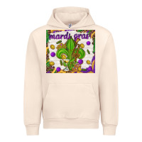 Sandshell Mardi Gras fleur de lis Urban Hoodie - NancyCooperArtShop