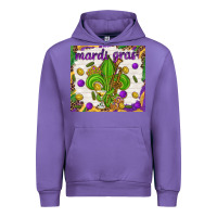 Tulip Mardi Gras fleur de lis Urban Hoodie - NancyCooperArtShop