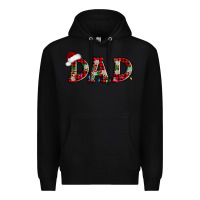 Black christmas dad Premium Hoodie - AdoDesignShop