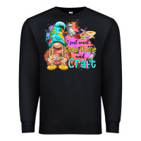 Black i just want stay home and craft Premium Sweatshirt - NancyCooperArtShop