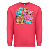 Cardinal i just want stay home and craft Premium Sweatshirt - NancyCooperArtShop