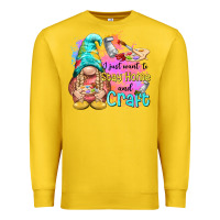 Lemon i just want stay home and craft Premium Sweatshirt - NancyCooperArtShop
