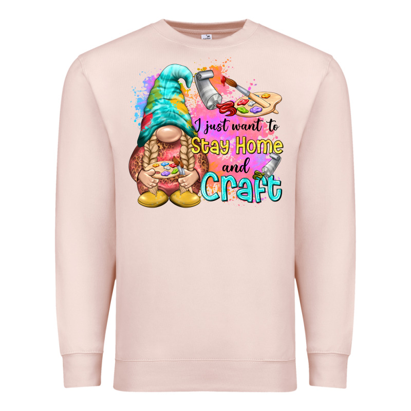 I Just Want Stay Home And Craft Premium Sweatshirt by NancyCooperArtShop | Teevron