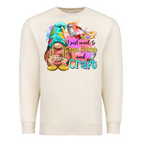 Sandshell i just want stay home and craft Premium Sweatshirt - NancyCooperArtShop