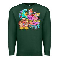 Sports Green i just want stay home and craft Premium Sweatshirt - NancyCooperArtShop