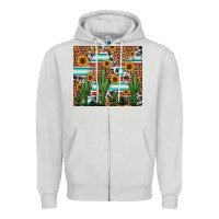 Dove Grey western cactus and sunflowers Zipper Hoodie - Jasminsmagicworld