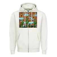 Oatmeal Heather western cactus and sunflowers Zipper Hoodie - Jasminsmagicworld