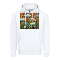 White western cactus and sunflowers Zipper Hoodie - Jasminsmagicworld