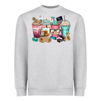 Heather Grey small business coffee cups Heavyweight Sweatshirt - Zillion Design Studio