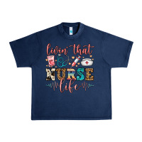 Navy livin' that nurse life Urban Heavy Tee - FaDigitalArtStudio
