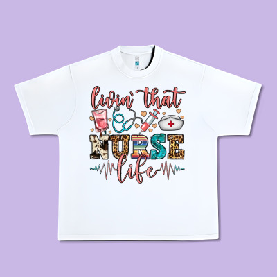 Livin' That Nurse Life Urban Heavy Tee Designed By Fadigitalartstudio