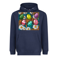 Navy Easter eggs Heavyweight Hoodie - NancyCooperArtShop