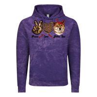 Cloud Purple peace love shiba inu Vintage Hoodie - RanaPortraitStore