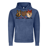 Vintage Denim peace love shiba inu Vintage Hoodie - RanaPortraitStore