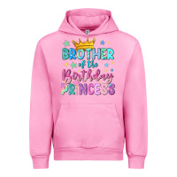 Fuchsia Pink brother of the birthday princess Urban Hoodie - NancyCooperArtShop