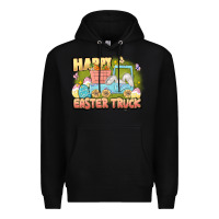 Black Happy Easter truck Premium Hoodie - LillyAllenDesigns