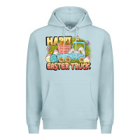 Blue Mist Happy Easter truck Premium Hoodie - LillyAllenDesigns