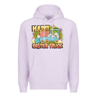Lilac Happy Easter truck Premium Hoodie - LillyAllenDesigns
