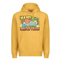 Mustard Happy Easter truck Premium Hoodie - LillyAllenDesigns