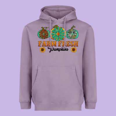 Orange Glitter Pumpkin Heavyweight Hoodie Designed By Nancycooperartshop