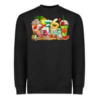 Black summer vibes coffee cups Heavyweight Sweatshirt - Zillion Design Studio