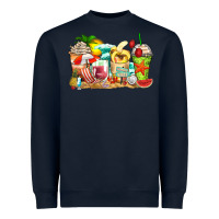 Navy summer vibes coffee cups Heavyweight Sweatshirt - Zillion Design Studio