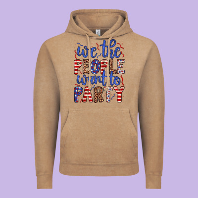 We The People Want To Party Vintage Hoodie Designed By Jahusdesignshop
