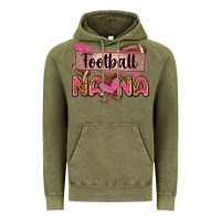 Vintage Olive football nana with leopard Vintage Hoodie - Zillion Design Studio