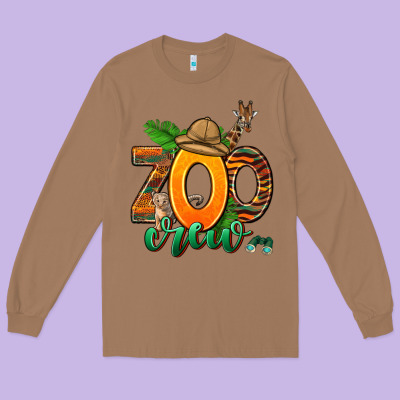 Zoo Crew Long Sleeve Tee Designed By Adodesignshop