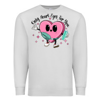 Dove Grey only heart eyes for you Premium Sweatshirt - MaliasSmallBusiness