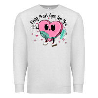 Oatmeal Heather only heart eyes for you Premium Sweatshirt - MaliasSmallBusiness