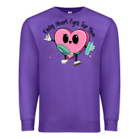Purple only heart eyes for you Premium Sweatshirt - MaliasSmallBusiness