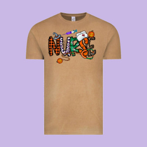 Nurse Halloween Vintage Tee Designed By Cowhidedigitalart