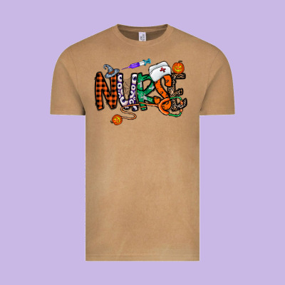Nurse Halloween Vintage Tee Designed By Cowhidedigitalart