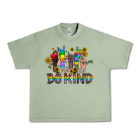 Oil Green be kind Urban Heavy Tee - CowhideDigitalArt