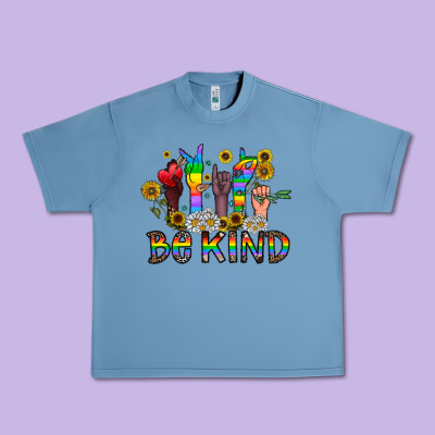 Be Kind Urban Heavy Tee Designed By Cowhidedigitalart