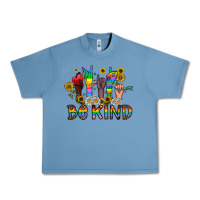 Pebble Blue be kind Urban Heavy Tee - CowhideDigitalArt