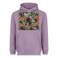 Lavender Thanksgiving Turkey sunflower turquoise Heavyweight Hoodie - NancyCooperArtShop
